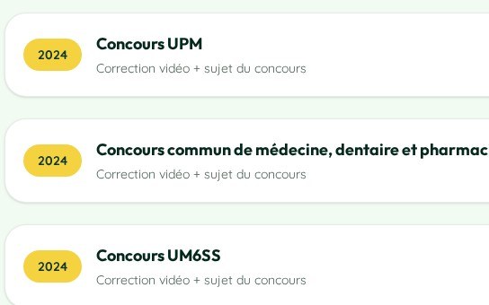 Anciens concours corrigés sur PREPSVT